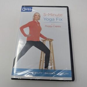 PBS 5-Minute Yoga Fix with Peggy Cappy DVD 2024 New Sealed Strength Flexibility